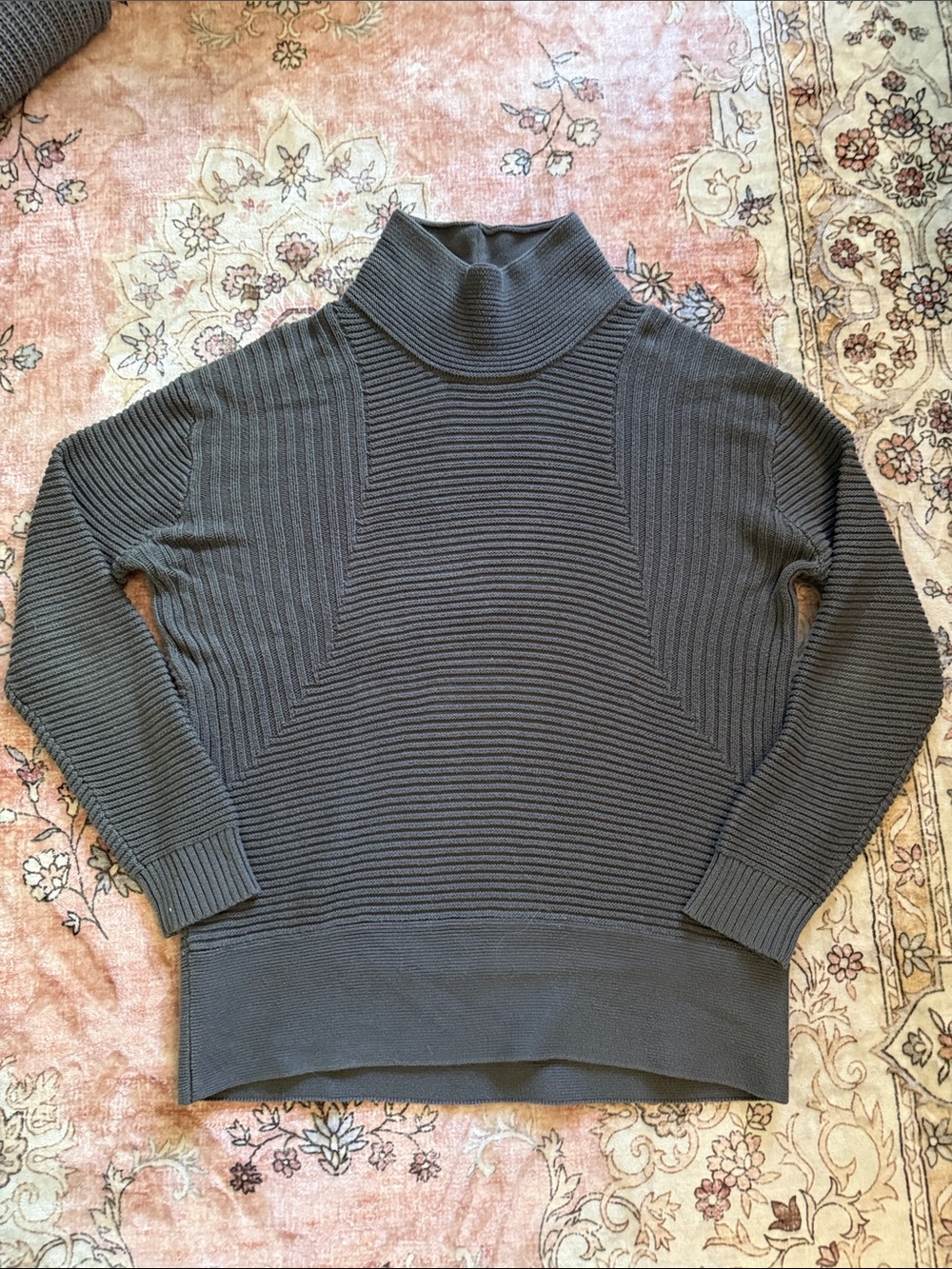Vince Camuto Charcoal Ribbed Turtleneck Sweater